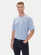 Koszulki męskie - BOSS T-Shirt Te_Voyage 50546370 Niebieski Relaxed Fit - miniaturka - grafika 1