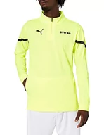 Koszulki męskie - PUMA PUMA Męska koszulka BVB Prematch z suwakiem 14 Safety Yellow-puma Black S 764299 - miniaturka - grafika 1