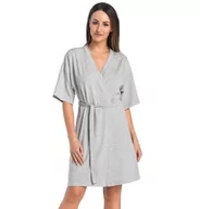 Bielizna nocna - Szlafrok damski z wiskozy Maddalena szary, Teyli - miniaturka - grafika 1