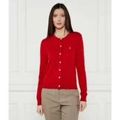 Swetry damskie - POLO RALPH LAUREN Wełniany kardigan LUNAR | Regular Fit - miniaturka - grafika 1
