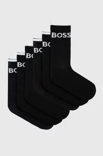 Skarpetki męskie - BOSS skarpetki 6-pack męskie kolor czarny - Boss - grafika 1