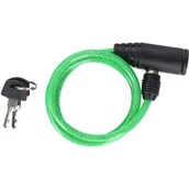 Zabezpieczenia do roweru - ZAPIĘCIE ROWEROWE DUNLOP SPIRALNE NA KLUCZ 0,6x90CM ZIELONY - miniaturka - grafika 1