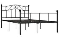 Łóżka - Czarne metalowe łózko pojedyncze 120x200 cm C7-P04 - miniaturka - grafika 1