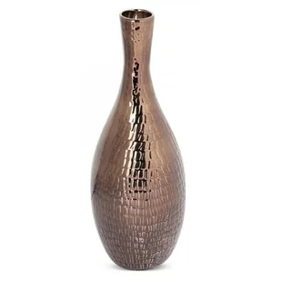 Wazon EUROFIRANY Erna 12 x 34 cm Miedziany - Wazony i flakony - miniaturka - grafika 1