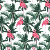 Kołdry i poduszki dla dzieci - LA MILLOU KOŁDRA BAMBOO - XL - ARUBA'S PINK FLAMINGOS - miniaturka - grafika 1