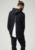 Bluzy męskie - bluza LONG SHAPED BACK ZIPPED HOODY, rozpinana kangurka z kapturem-XXL - miniaturka - grafika 1