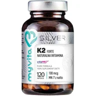 Witaminy i minerały - MYVITA SILVER 100% Witamina K2 MK-7 100mcg, 120kaps. MyVita 21PRJWIK12 - miniaturka - grafika 1