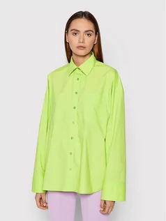 Koszule damskie - Remain Koszula Nalia RM828 Zielony Oversize - grafika 1