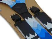 Dodatki do ubrań - Szerokie niebieskie narciarskie szelki do spodni typu Y - SKI T77 - miniaturka - grafika 1