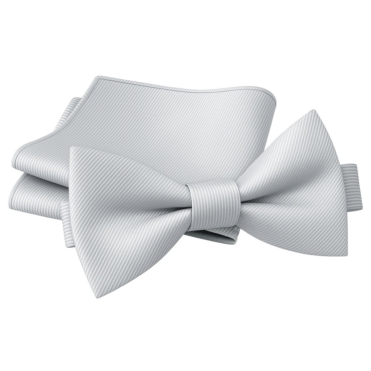 Zestaw mucha + poszetka - szara