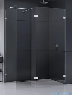 New Trendy Eventa kabina walk-in 120x80x200 cm z dodatkową ścianką przejrzyste EXK-4669/EXK-4643 - Kabiny prysznicowe - miniaturka - grafika 1