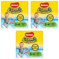 Pieluchy - Huggies Pieluchy do pływania 3-4 Little Swimmers (7-15 kg) Zestaw 3 x 12 szt. - miniaturka - grafika 1
