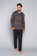 Piżamy damskie - Piżama męska długi rękaw długa nogawka PINUS Italian Fashion - L - miniaturka - grafika 1