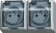 Gniazdka elektryczne - Ospel Ospel Fala - gniazdo podwójne GNH-2HZ/00/d - miniaturka - grafika 1