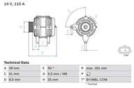Alternatory - Alternator Bosch 0 986 080 800 - miniaturka - grafika 1