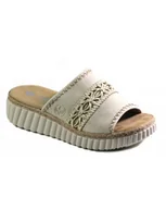Klapki i japonki damskie - KLAPKI RIEKER - 69278-60 BEIGE - Rieker - miniaturka - grafika 1
