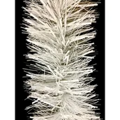 Ozdoby bożonarodzeniowe - Łańcuch choinkowy grubo cięty 200 x 10 cm biały - miniaturka - grafika 1