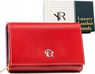 Portfele - Rovicky Skórzany, elegancki portfel damski na zatrzask - miniaturka - grafika 1