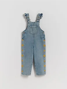 Reserved - Jeansowe ogrodniczki - niebieski - Spodnie i spodenki dla dziewczynek - miniaturka - grafika 1