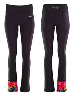 Legginsy - WINSHAPE Damskie legginsy funkcyjne BCL106, tęczowe kwiaty, slim style, fitness, czas wolny, sport, joga, trening - grafika 1