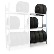 Szafy i regały magazynowe - META Regały do magazynowania opon, 2000x1300x400 mm, dodatkowy 96642 - miniaturka - grafika 1