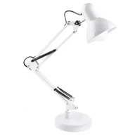 Lampy stojące - Lampka Biurkowa Kreślarska Stołowa E27 Tobi Biała Lumiled + Uchwyt Na Blat - miniaturka - grafika 1