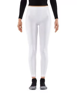 Legginsy - Falke Damskie legginsy Long, oddychające legginsy do jazdy na nartach, długie, ciepłe spodnie funkcyjne, 1 opakowanie, białe (White 2860), rozmiar: XL 39116 - grafika 1