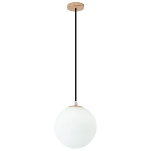 Lampa Sufitowa Wisząca Złota Z Białym Kloszem - Lampy sufitowe - miniaturka - grafika 1