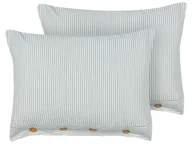 Poduszki dekoracyjne - 2 poduszki dekoracyjne w paski 40 x 60 cm zielono-białe SEBRINE - miniaturka - grafika 1