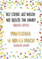 Kartki okolicznościowe i zaproszenia - Duża Kartka z Podziękowaniami za pracę i Powodzenia w nowej PQ160 - miniaturka - grafika 1