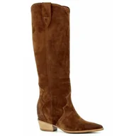 Kozaki damskie - Rude kowbojki zamszowe na niskim obcasie CARINII - Carinii - miniaturka - grafika 1