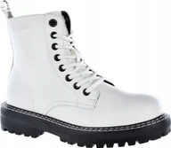Botki damskie - BUTY damskie BIG STAR KK274539 trapery botki zimowe workery białe modne 38 biały r.38 - miniaturka - grafika 1