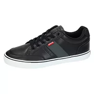 Trampki męskie - Levis Football and Accessories Turner 2.0, trampki męskie, czarne, 39 EU, czarny, 39 EU - miniaturka - grafika 1