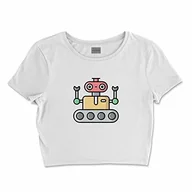 Koszulki i topy damskie - Bona Basics, Damski T-shirt basic, z nadrukiem cyfrowym, 100 bawełny, biały, swobodny, damski top, rozmiar: XL, biały, XL - miniaturka - grafika 1