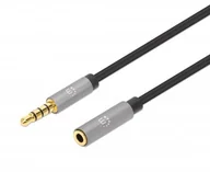 Kable komputerowe i do monitorów - Manhattan 356046 kabel audio 3 m 3.5mm Czarny, Srebrny - miniaturka - grafika 1