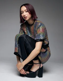 Komplet cekinowy - Komplety damskie - miniaturka - grafika 1