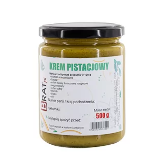 Naturalny Krem Pistacjowy Pistacje 500G Bez Dodatków - Pasty warzywne - miniaturka - grafika 1