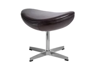D2.Design Podnóżek Jajo brązowy ciemny skóra Premium 83045 - Podnóżki, podpórki, podkładki - miniaturka - grafika 1