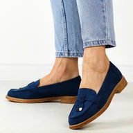 Mokasyny damskie - Niebieskie mokasyny damskie Vinceza 58234 - miniaturka - grafika 1