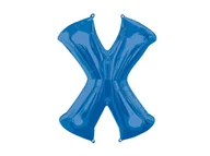 Balony i akcesoria - Balon foliowy niebieska litera X - 68 x 88 cm - 1 szt. - miniaturka - grafika 1