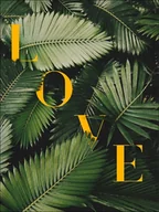 Plakaty - Liście Love - plakat Wymiar do wyboru: 40x50 cm - miniaturka - grafika 1