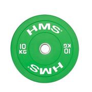 Obciążenia - Talerz Olimpijski Bumper 10 Kg Hms CBR10 Green - miniaturka - grafika 1