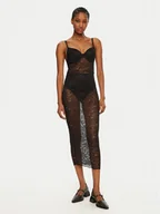 Piżamy damskie - Guess Koszula nocna O5RK00 KBGT0 Czarny Regular Fit - miniaturka - grafika 1