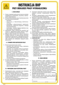Instrukcje stanowiskowe BHP - IAC17 INSTRUKCJA BHP PRZY OBSŁUDZE PRASY HYDRAULICZNEJ, PN - PŁYTA PCV 1MM; (245X350MM) - miniaturka - grafika 1