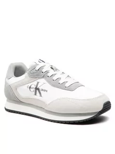 Sneakersy męskie - Calvin Klein Jeans Sneakersy Retro Runner Laceup low YM0YM00508 Biały - grafika 1