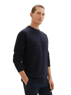 Swetry męskie - TOM TAILOR sweter męski, 13160 – Knitted Navy Melange, S - grafika 1