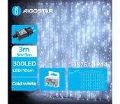 Lampy ogrodowe - Aigostar - LED Zewnętrzny łańcuch świąteczny 300xLED/8 funkcji 6x3m IP44 zimna biel - miniaturka - grafika 1