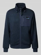 Swetry męskie - Kurtka z dzianiny o kroju regular fit z polarową podszewką i naszywką z logo - miniaturka - grafika 1