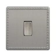 Wyłączniki światła i elektryczne - VARILIGHT OLD Włącznik pojedynczy JUBILEE  stal szlifowana  VARILIGHT OLD - miniaturka - grafika 1