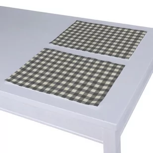 Dekoria pl pl Podkładka 2 sztuki szaro biała kratka 1,5x1,5cm) 40 x 30 cm Quadro 403-136-11 - Obrusy i serwetki - miniaturka - grafika 1